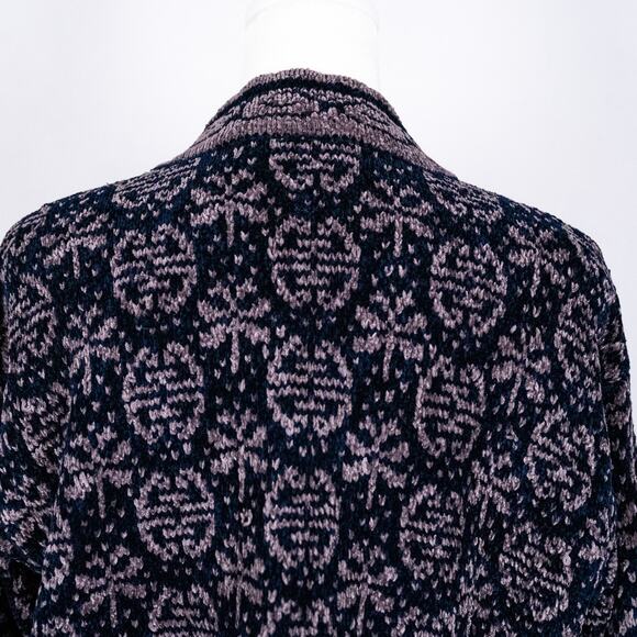 Icelandic Design Dragonfly Cardigan Nordic Fair Isle Women's MEDIUM Frog Toggle - Picture 6 of 10